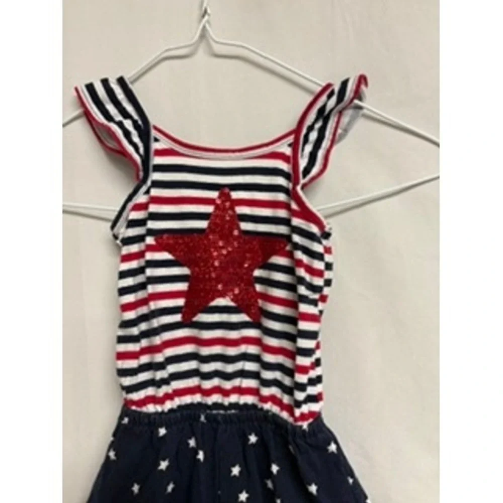 The‎ Childrens Place Girls Patriotic Star Red White Blue Romper 12-18 month USA